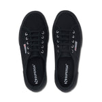 Superga 2750 Cotu Classic Sneakers - Full Black. Top view.