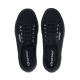 Superga 2750 Cotu Classic Sneakers - Full Black. Top view.