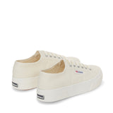 Superga 2740 Platform Sneakers - Beige Natural Avorio. Back view.