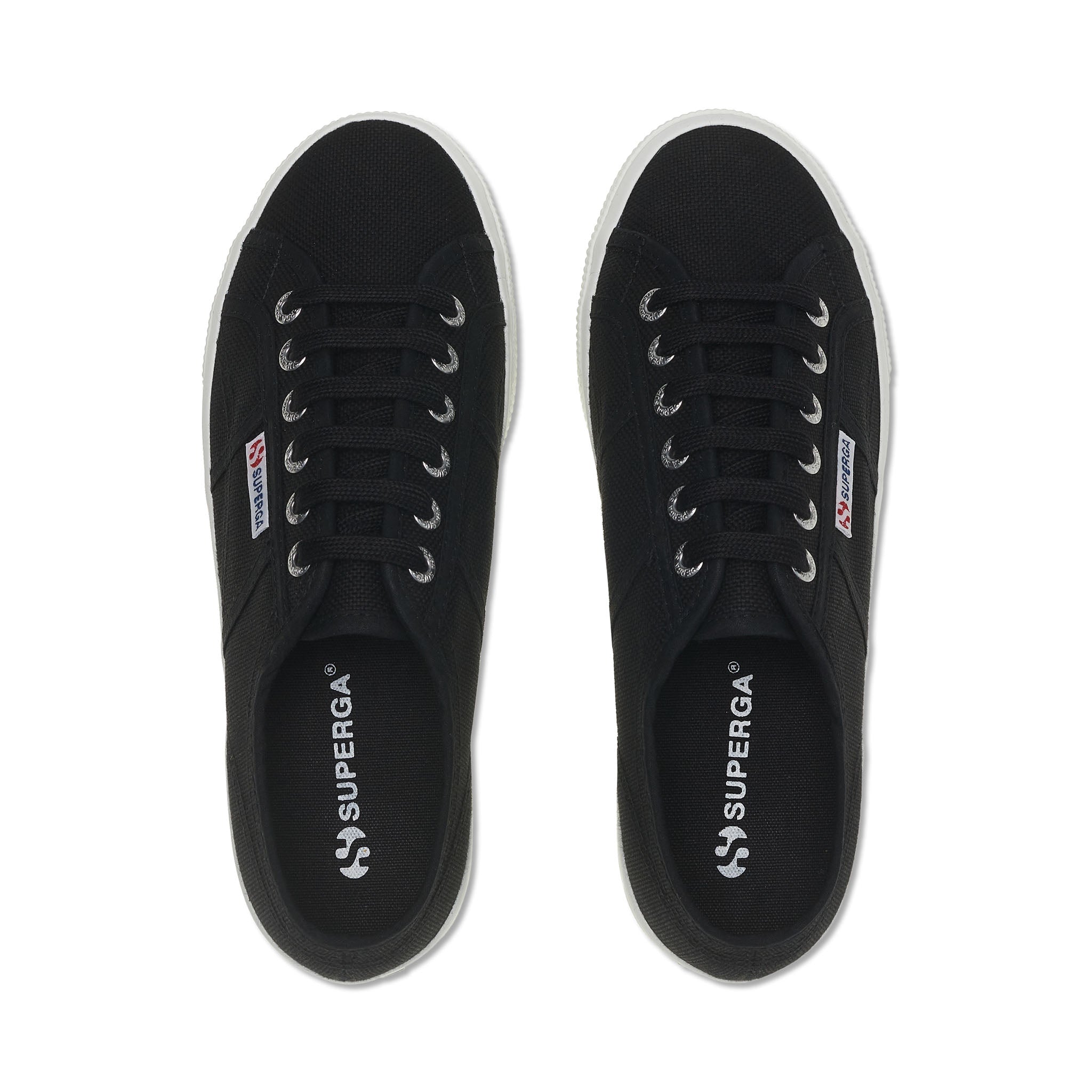 Black superga platform sneakers best sale