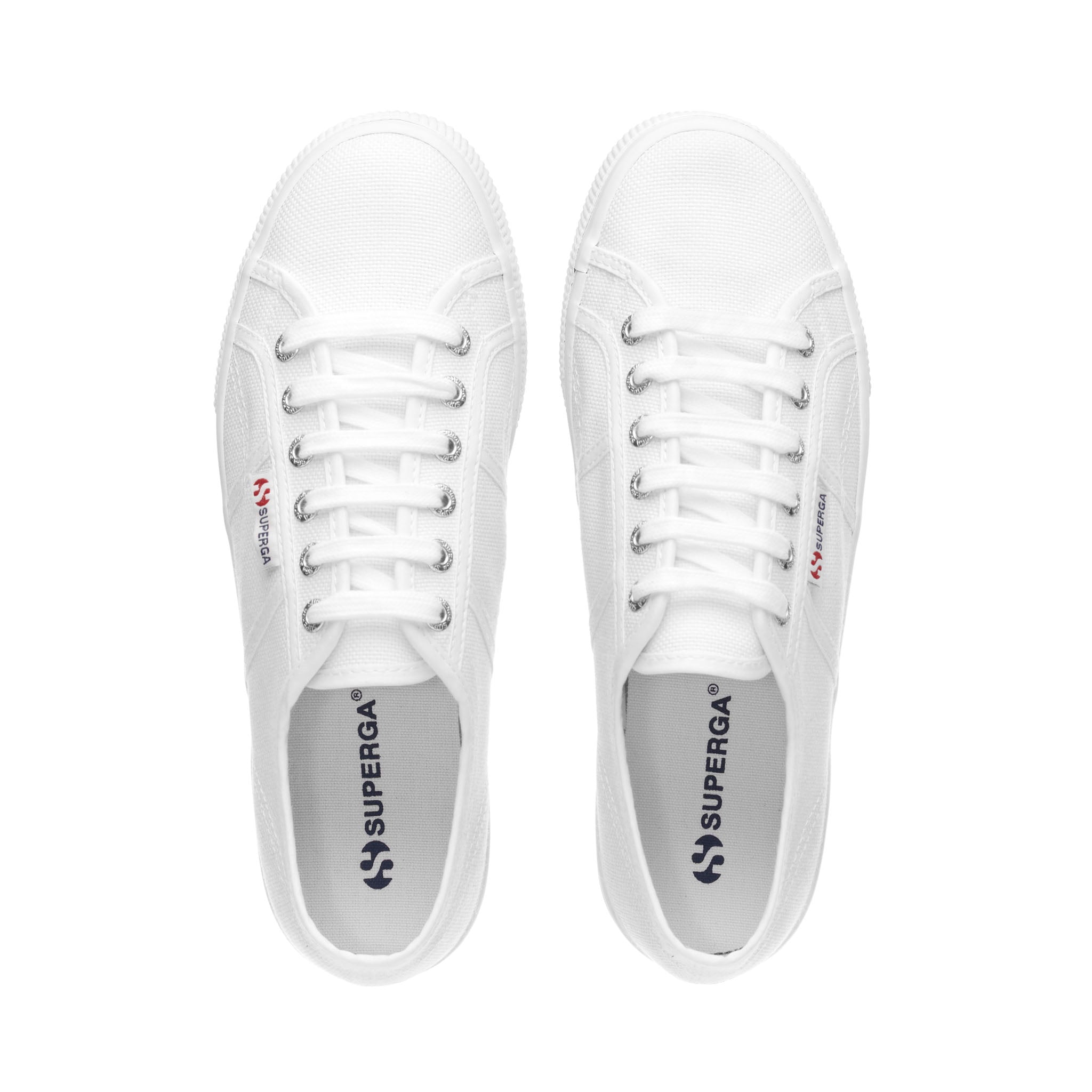 Superga 2790 Platform Sneakers - White. Top view.