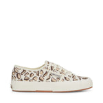 Superga 2750 Giraffa Print Sneakers - Beige Natural Giraffa Print. Side view.