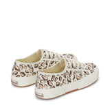 Superga 2750 Giraffa Print Sneakers - Beige Natural Giraffa Print. Back view.