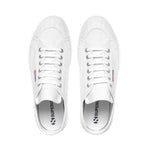 Superga 2630 Stripe Sneakers in White. Top view.