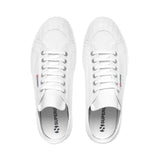 Superga 2630 Stripe Sneakers in White. Top view.