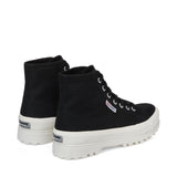 Superga 2341 Alpina Sneakers - Black. Back view.