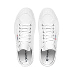 Superga 2630 Stripe Sneakers in White. Top view.