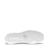 Superga 2630 Stripe Sneakers in White. Bottom view.